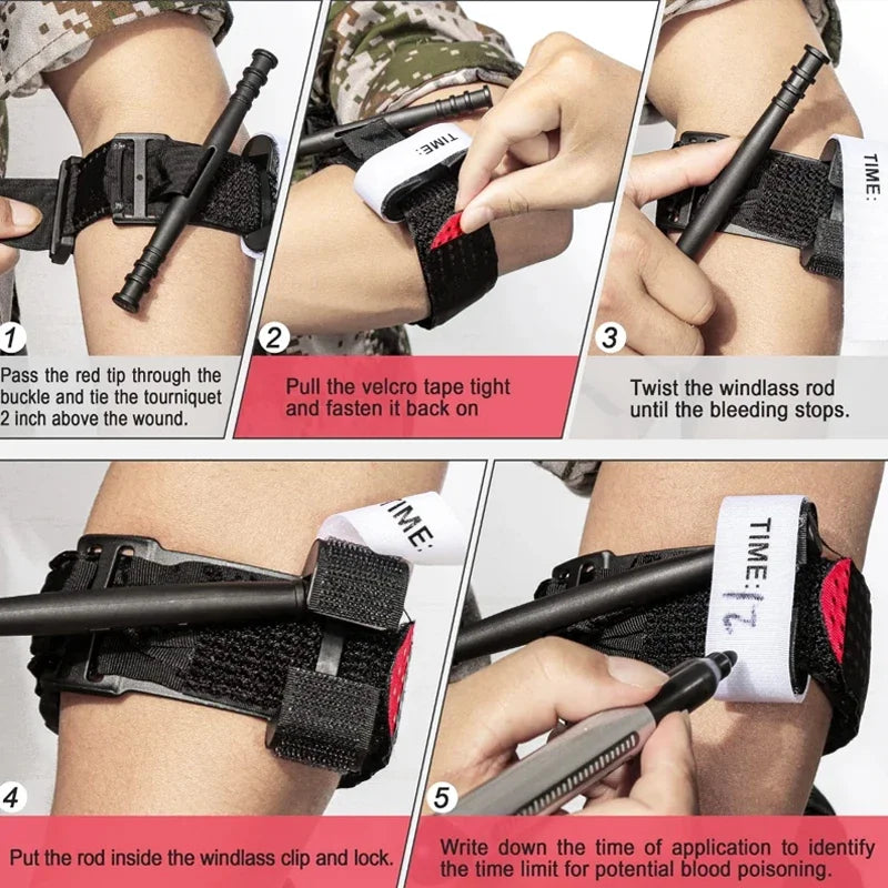 Emergency Belt Tourniquet Set for Medical Survival