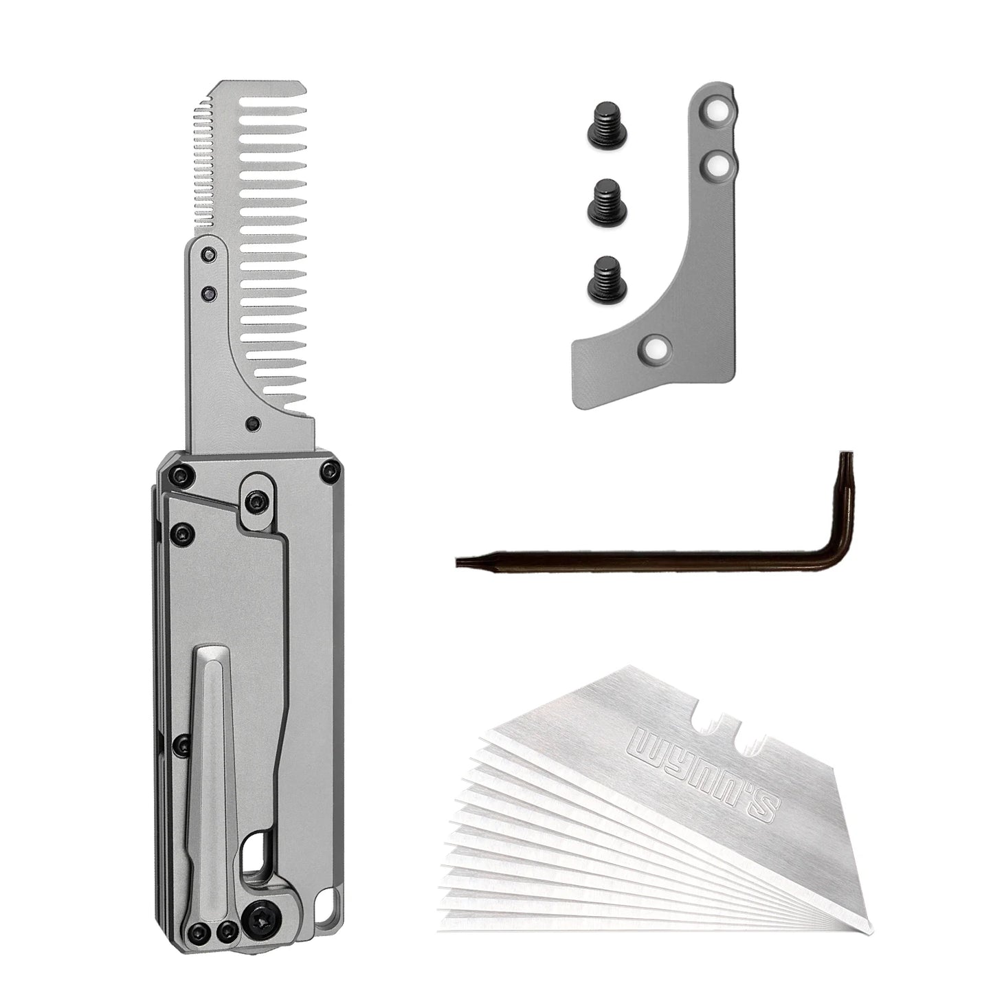 TGZUO Titanium Utility Knife Dual Purpose EDC Camping Tool