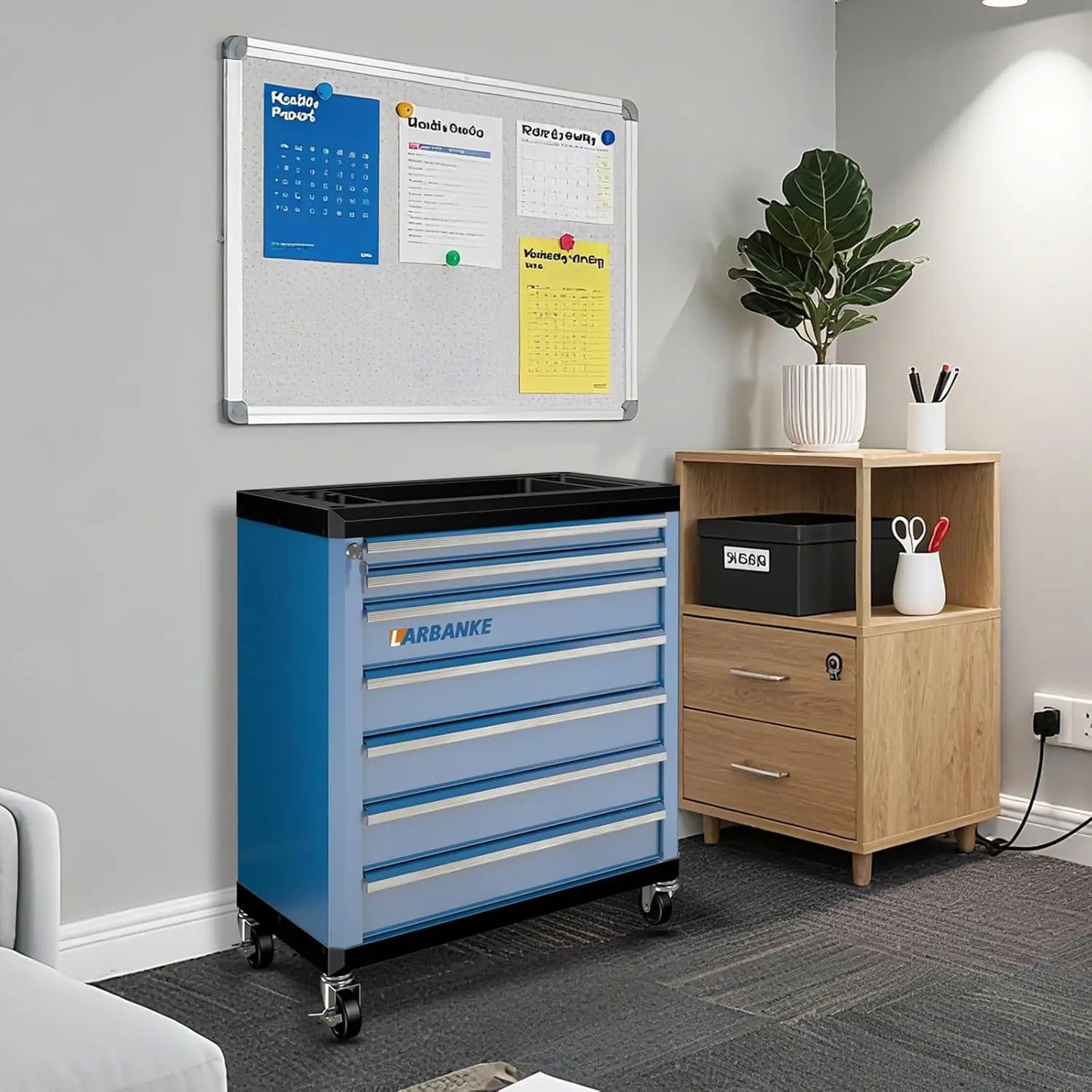 7-Drawer Rolling Tool Chest with Lock&Keys and Swivel Casters,Tool Chest with Multi-Sizes Drawers and, Customized