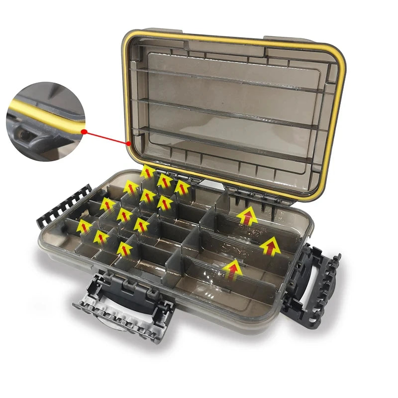 High Capacity Waterproof Fishing Tackle Box For Hooks And Bait