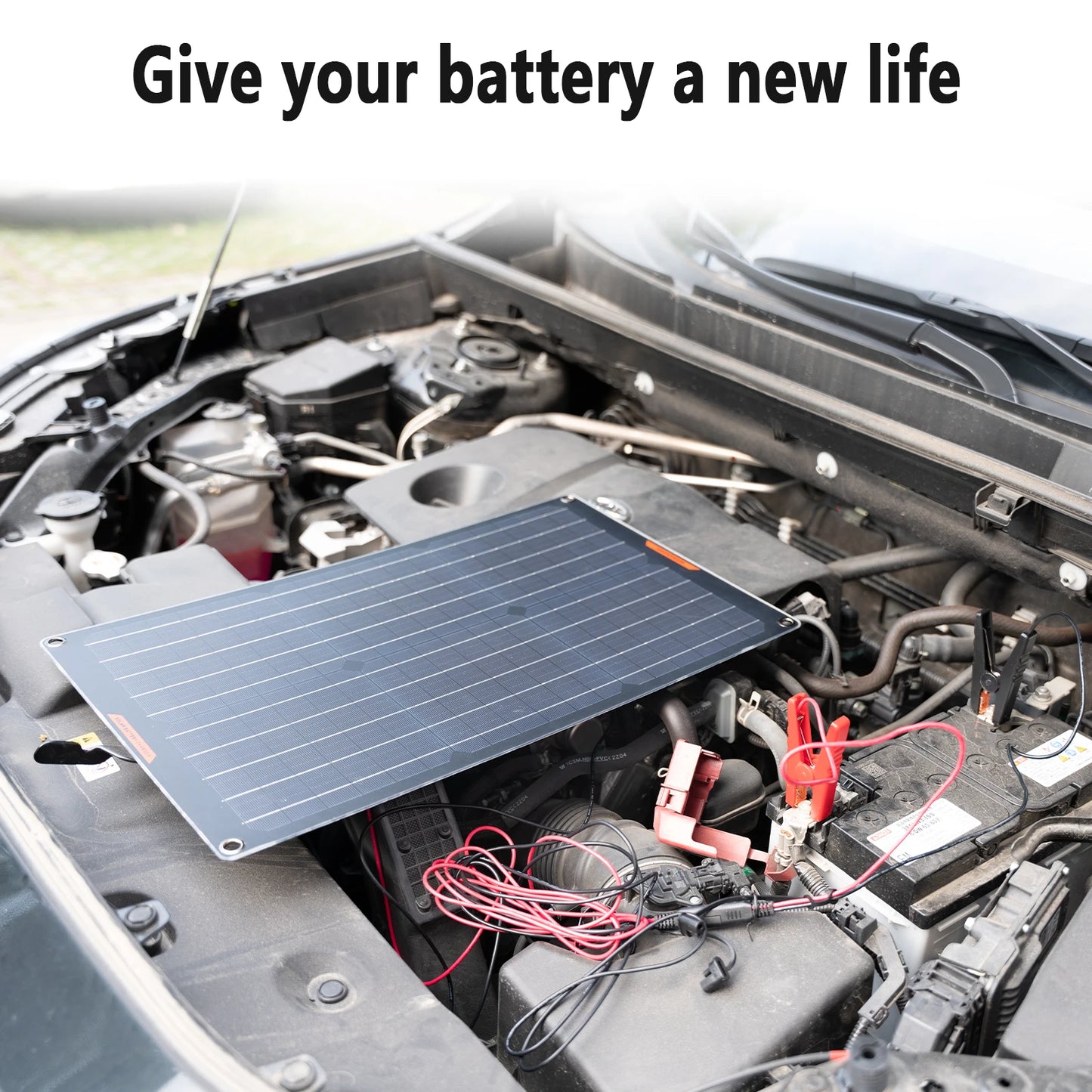 MHPOWOS 30W 12V Solar Charger Maintainer Car Boat RV