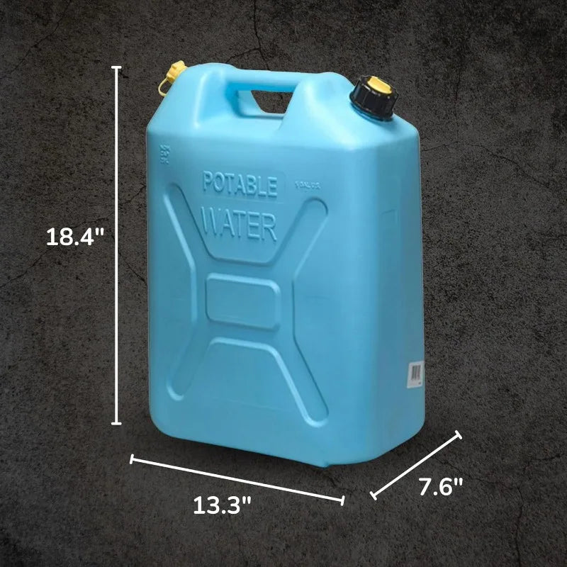 Plastic Water Jug With Reversible Spout For Camping And Emergency