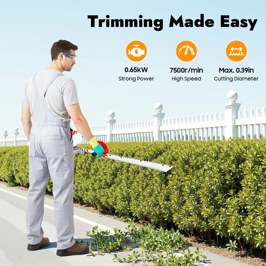 Bymaocar Hedge Trimmer 22.5cc Gas Single Blade Pruning Tool