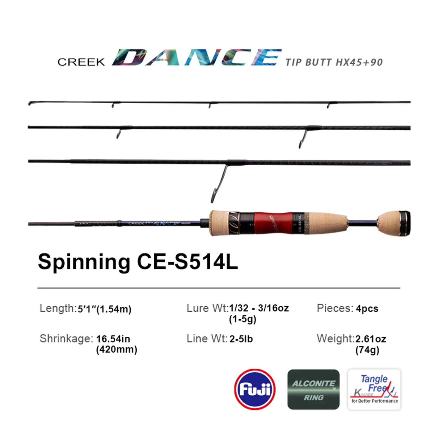 PureLure Trout Fishing Rod BFS Casting UL Spinning Travel Rod