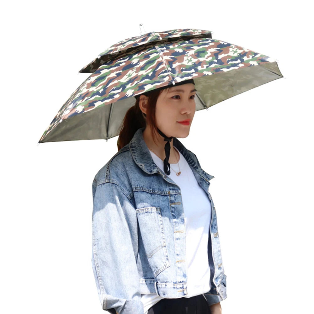 Shunmaii Portable Foldable Fishing Sunshade Umbrella Hat UV Protection