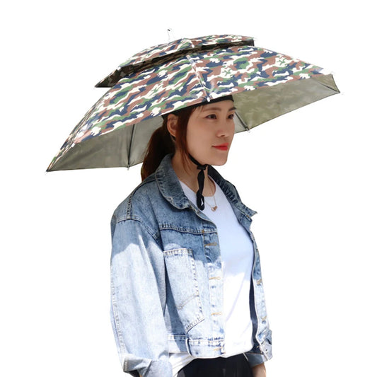 Shunmaii Portable Foldable Fishing Sunshade Umbrella Hat UV Protection