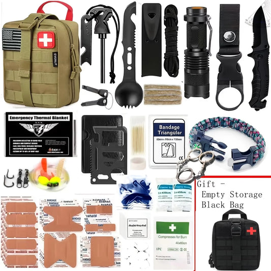 258-Piece Professional Survival And Outdoor Gear Set With Fire Starters