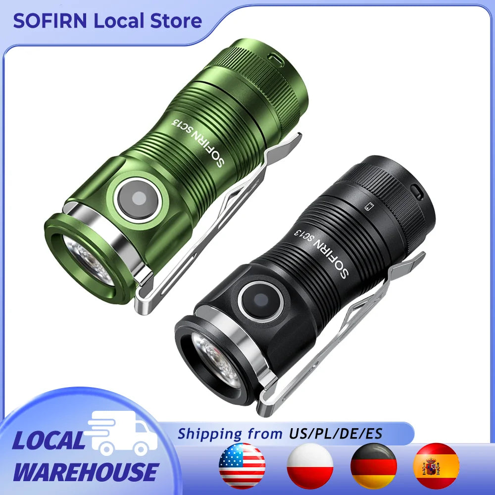 Sofirn SC13 SST40 LED Rechargeable Flashlight 1300lm Tactical