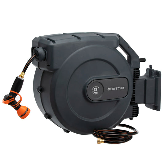 Giraffe Tools Retractable Garden Hose Reel AW50 Wall Mounted
