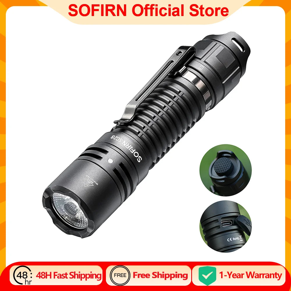 Sofirn SC28 Powerful Rechargeable LED Flashlight 2800 Lumens
