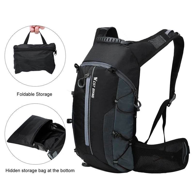 West Biking Outdoor Water Repellent Hydration Backpack Cycling And Hiking