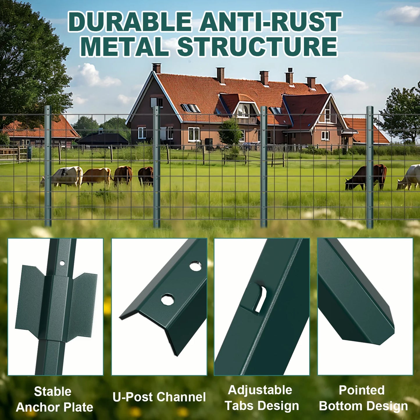 Heavy Duty Metal Fence Post No Dig Stakes For Fencing