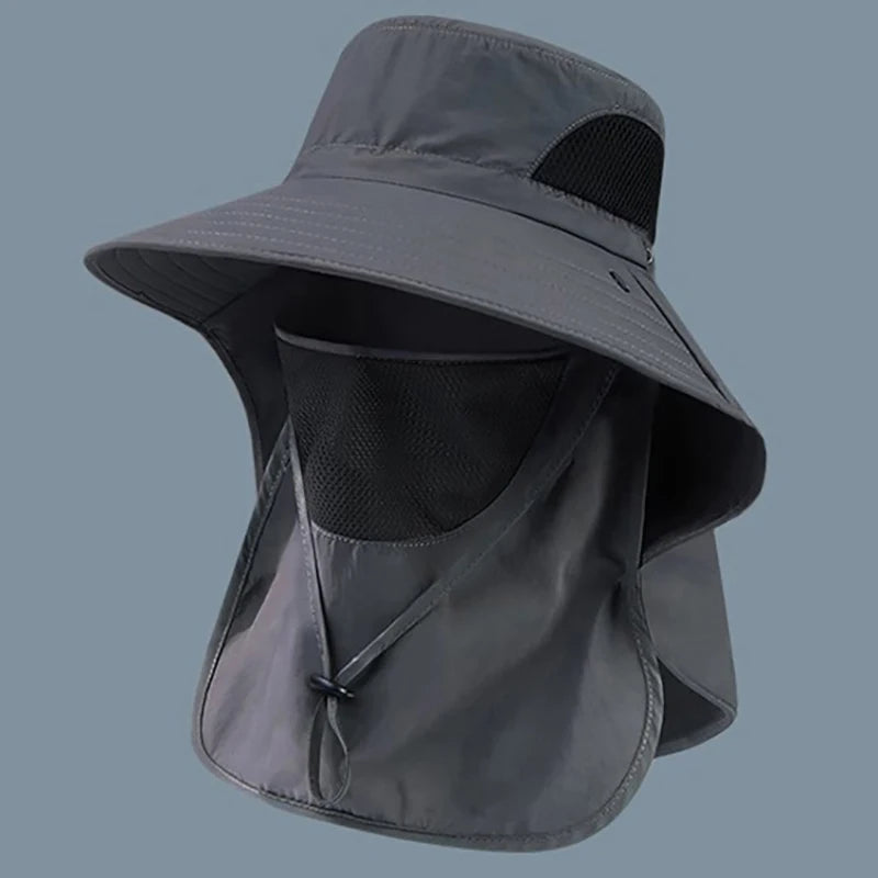 UV Protection Summer Sun Hat With Neck Flap For Outdoors