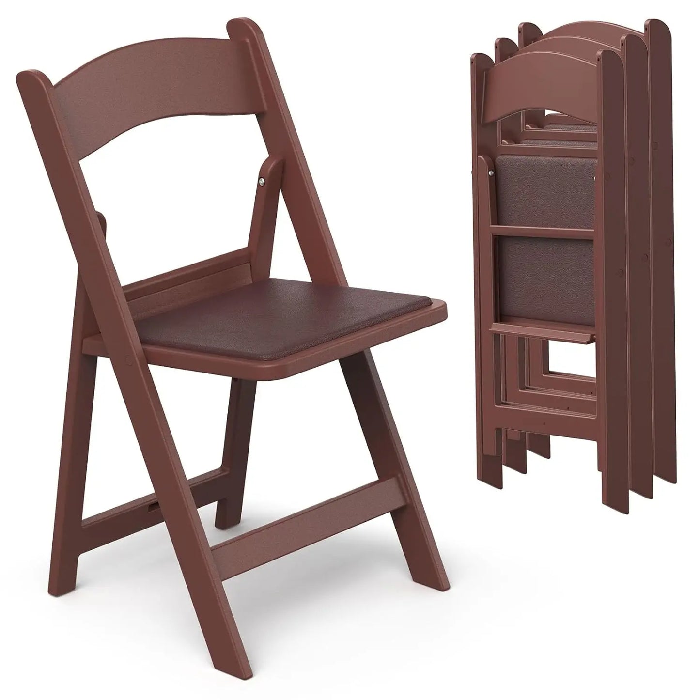 4 Pieces Lightweight Water-Proof Padded Seat Folding Chairs For Garden & Patio & Events & Wedding, Custom
