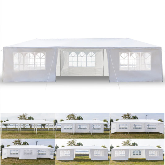 3*9m 7-Sided Iron PE Cloth Spiral Pipe Pergola