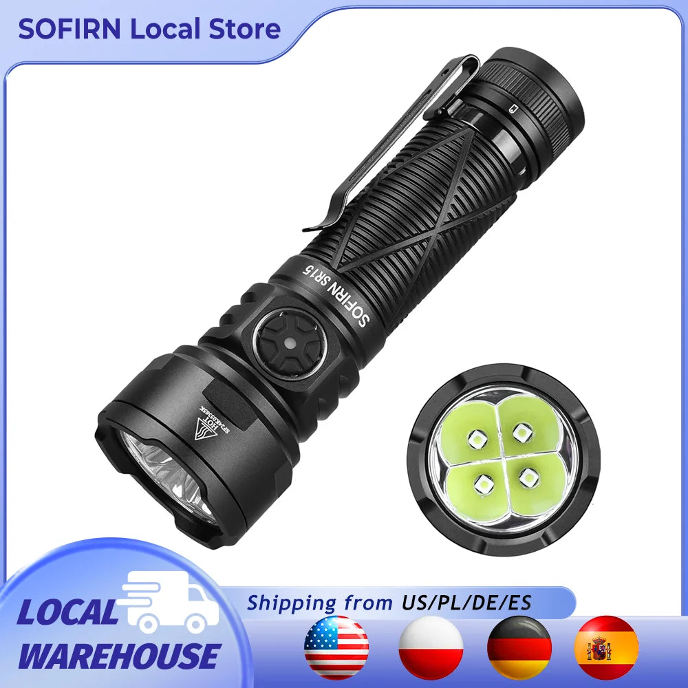 Sofirn SR15 4500LM USB C Rechargeable 21700 LED Flashlight