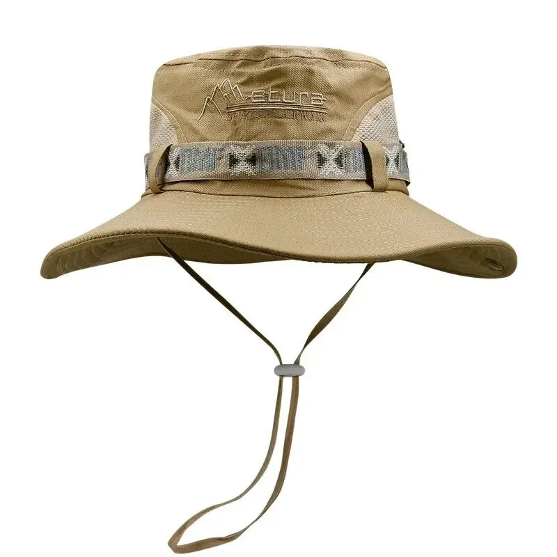Men UV Protection Nylon Bucket Hat For Hiking And Beach