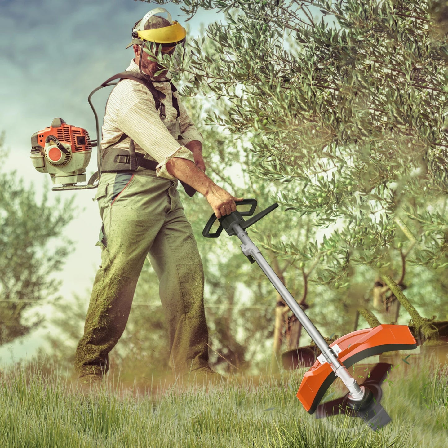 Gasoline Powered 6 In 1 Hedge Trimmer For Lawn Care