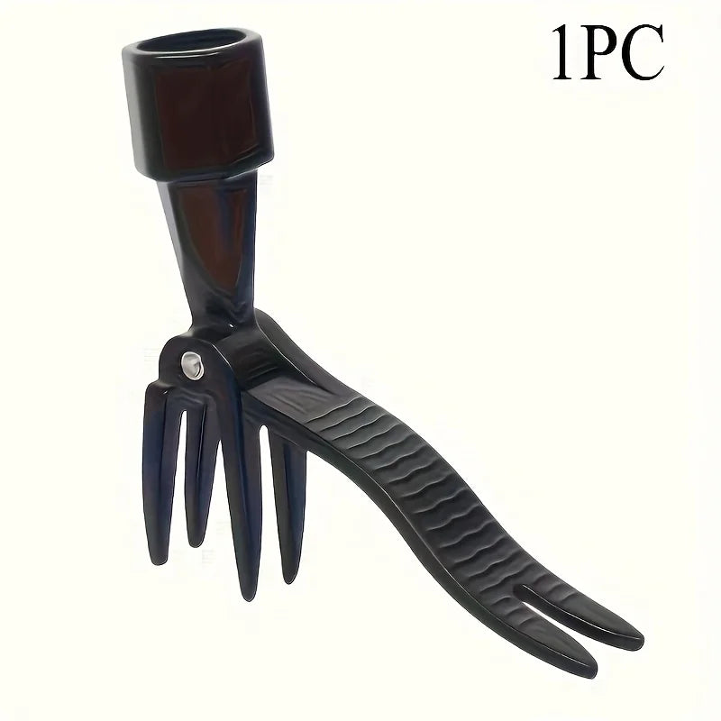 Stainless Steel 4-Prong Weed Puller With Adjustable Handle