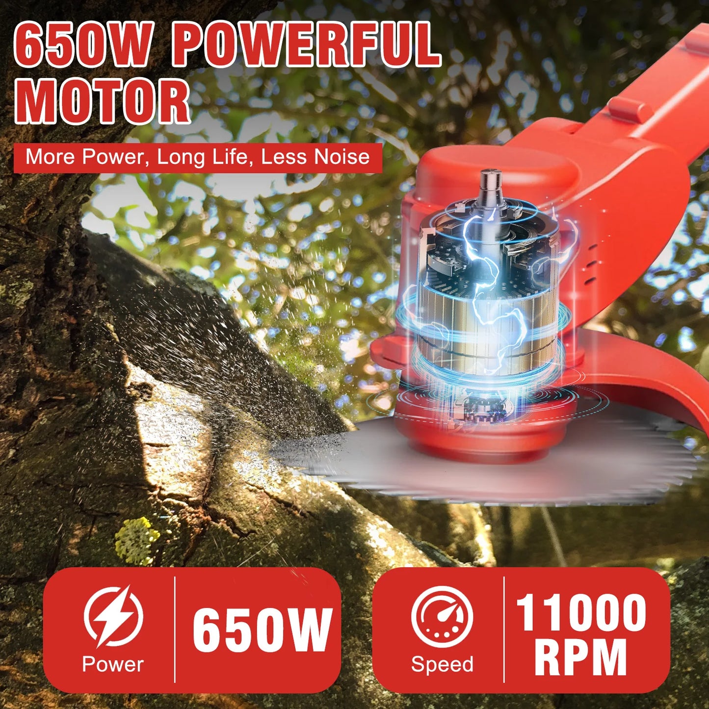Cordless 21V Weed Wacker Grass Trimmer 3 In 1 Edger Mower
