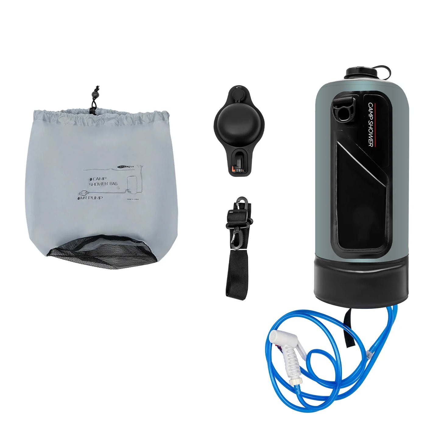 Camping Solar Shower With Pump 12L Portable Shower Bag