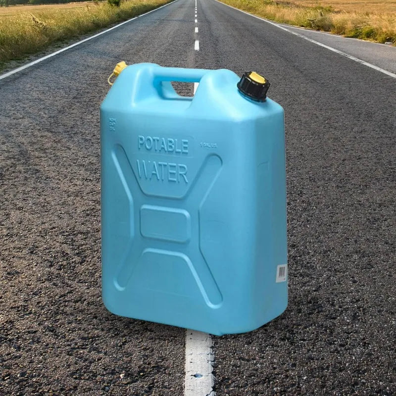 Plastic Water Jug With Reversible Spout For Camping And Emergency