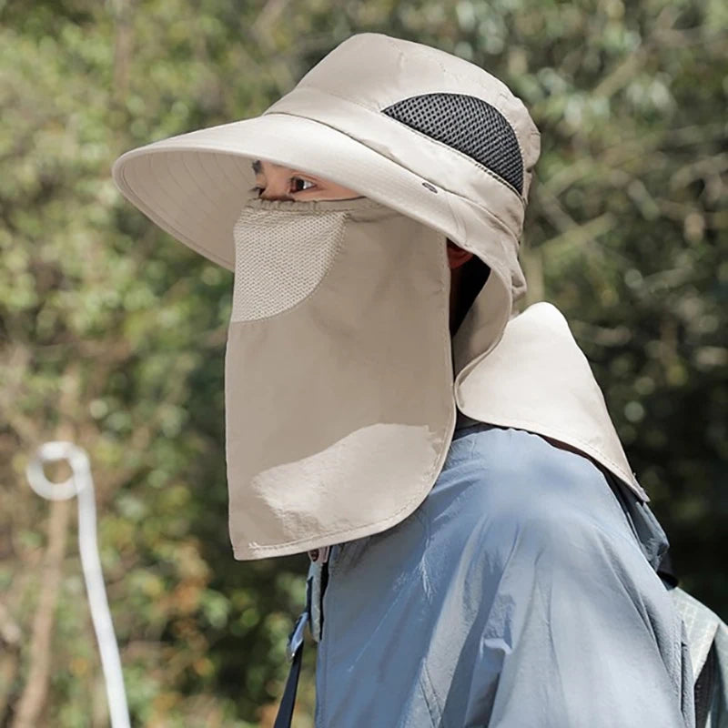 UV Protection Summer Sun Hat With Neck Flap For Outdoors