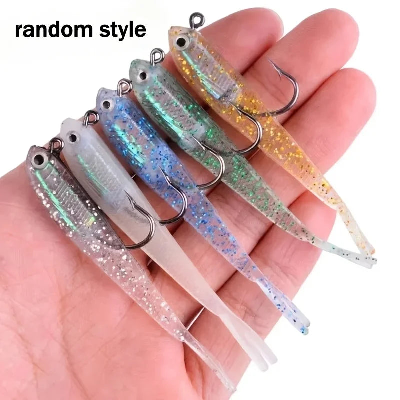 Soft Bait Fishing Set 29 Pcs With Hooks Saltwater Freshwater