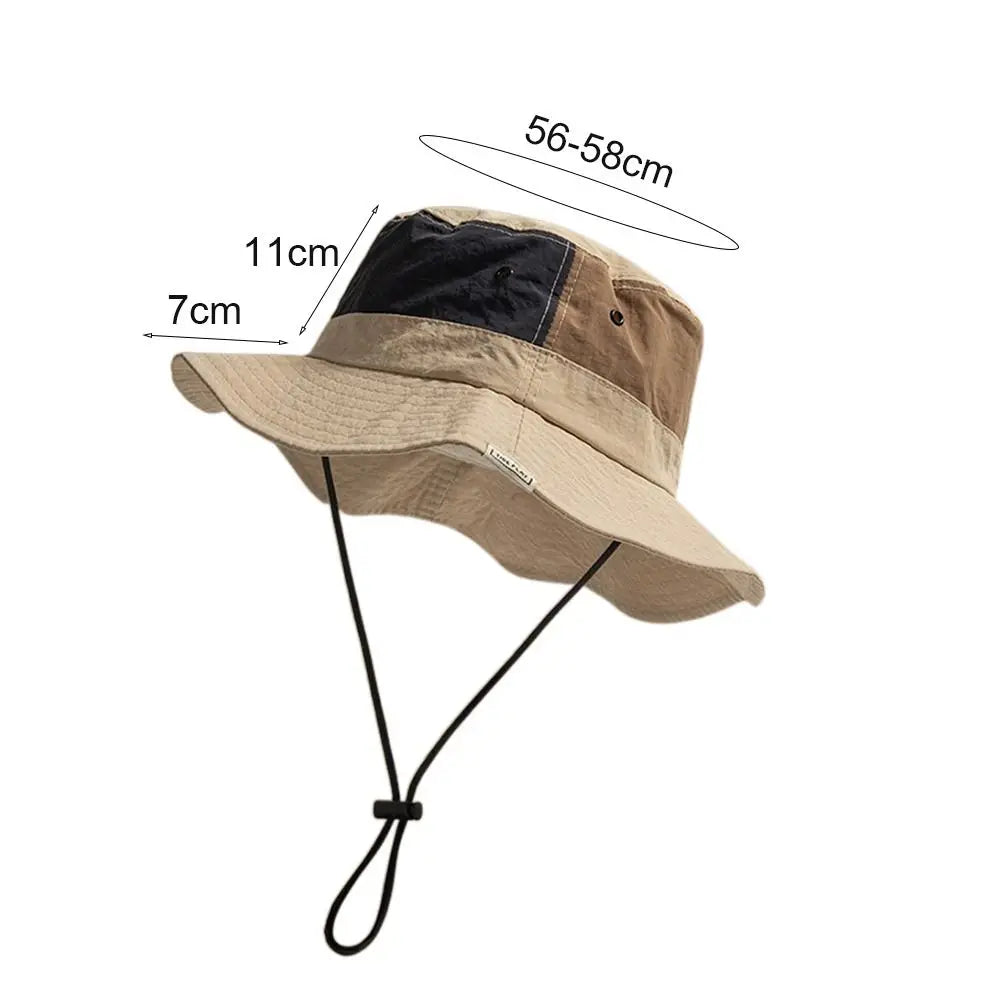 Sun Protection Wide Brim Bucket Hat Quick Dry Anti UV