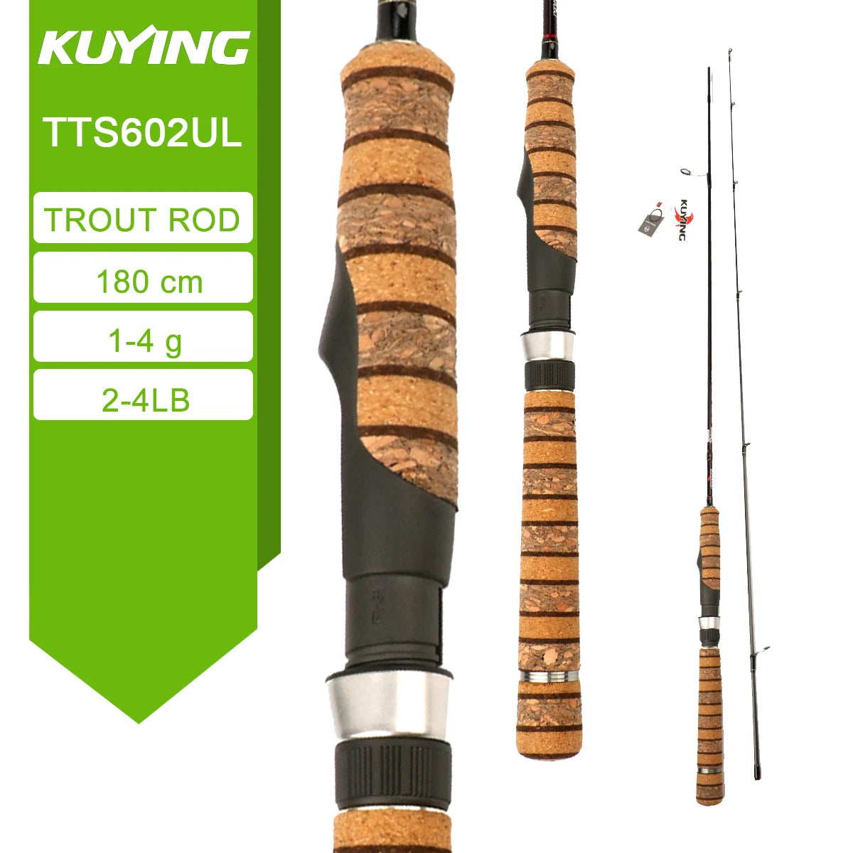 Kuying Teton Spinning Casting Rod BFS Pole Carbon 0.8-8g 1-8lb Fuji Parts