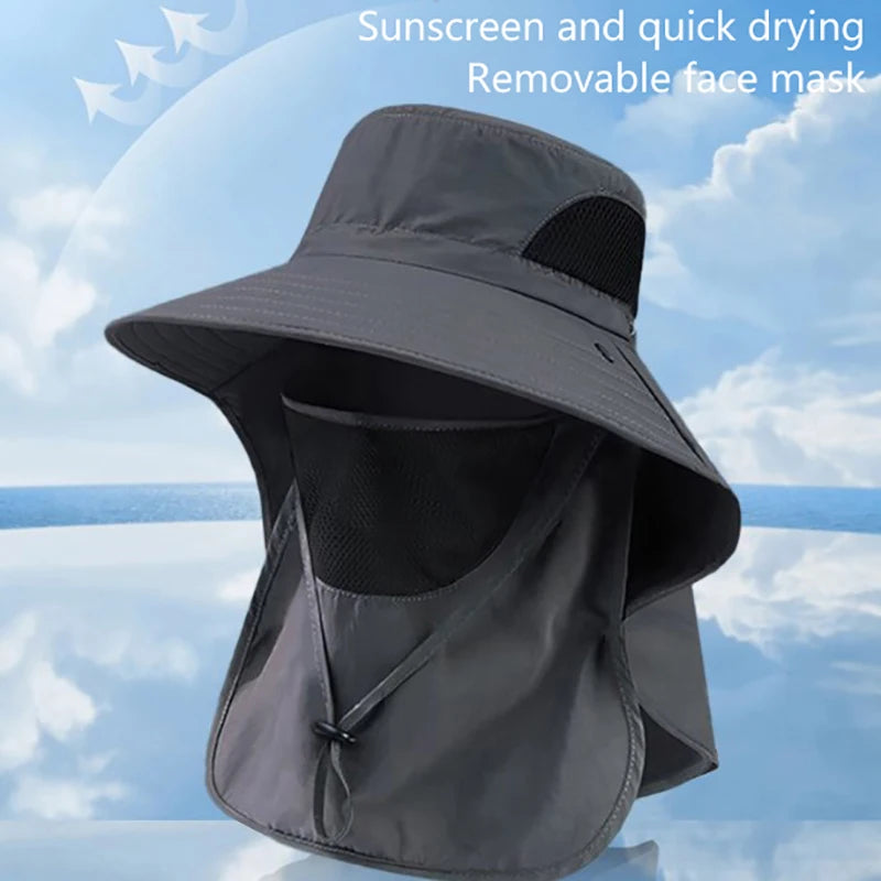 UV Protection Summer Sun Hat With Neck Flap For Outdoors