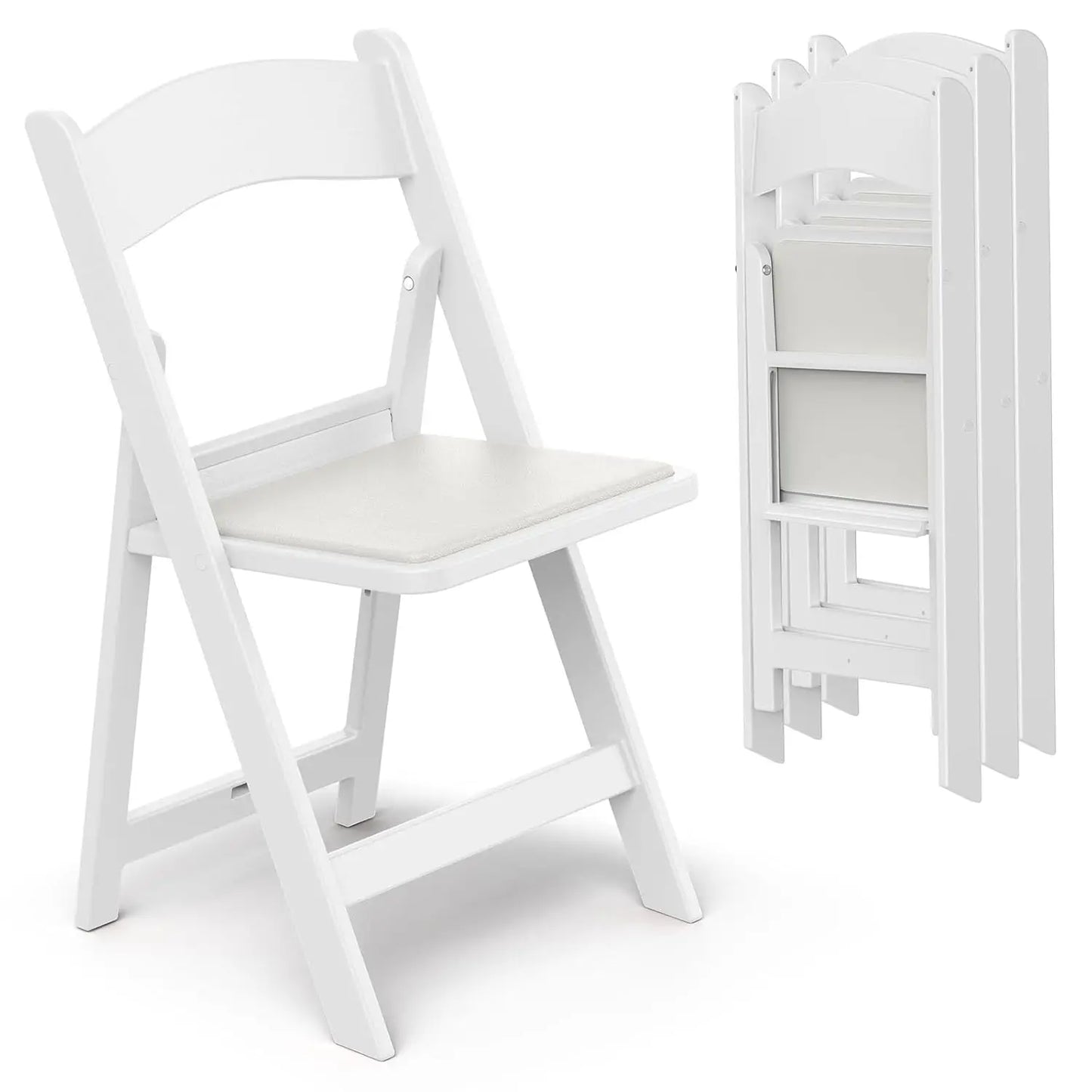 4 Pieces Lightweight Water-Proof Padded Seat Folding Chairs For Garden & Patio & Events & Wedding, Custom