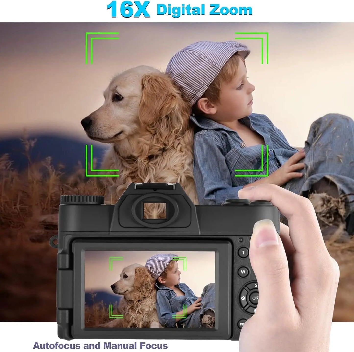 4K Digital Camera YouTube Vlogging Autofocus 16X 48MP