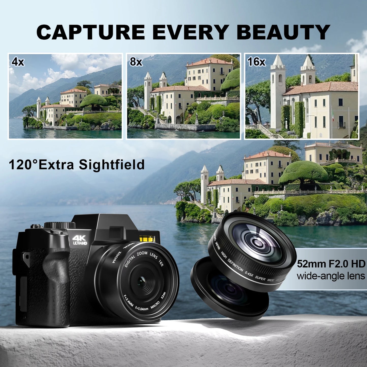 NBD 48MP 4K Autofocus Vlogging Camera With WiFi App Control