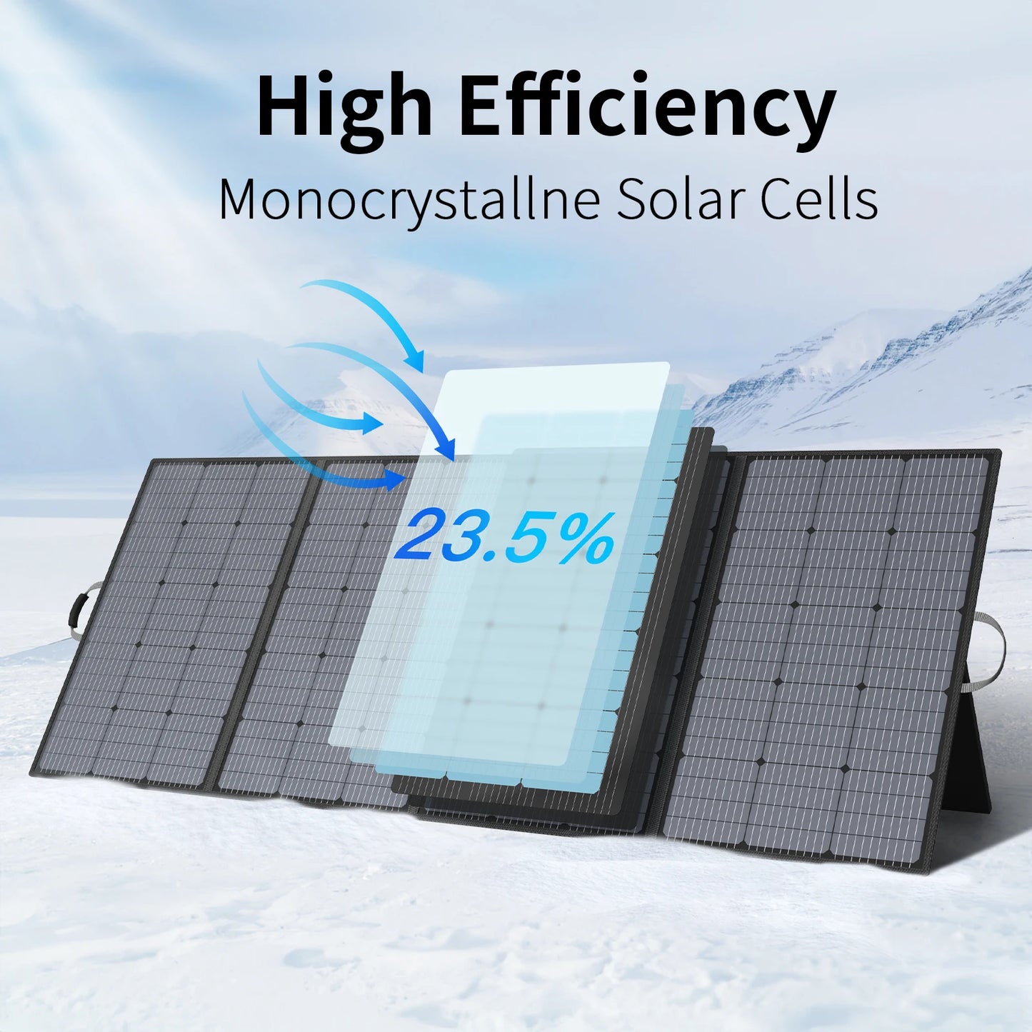 MHPOWOS 400W Portable Solar Panel Power Backup 31V Foldable Charger