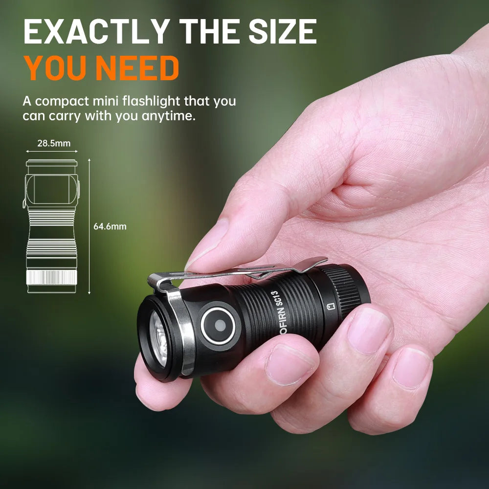 Sofirn SC13 SST40 LED Rechargeable Flashlight 1300lm Tactical