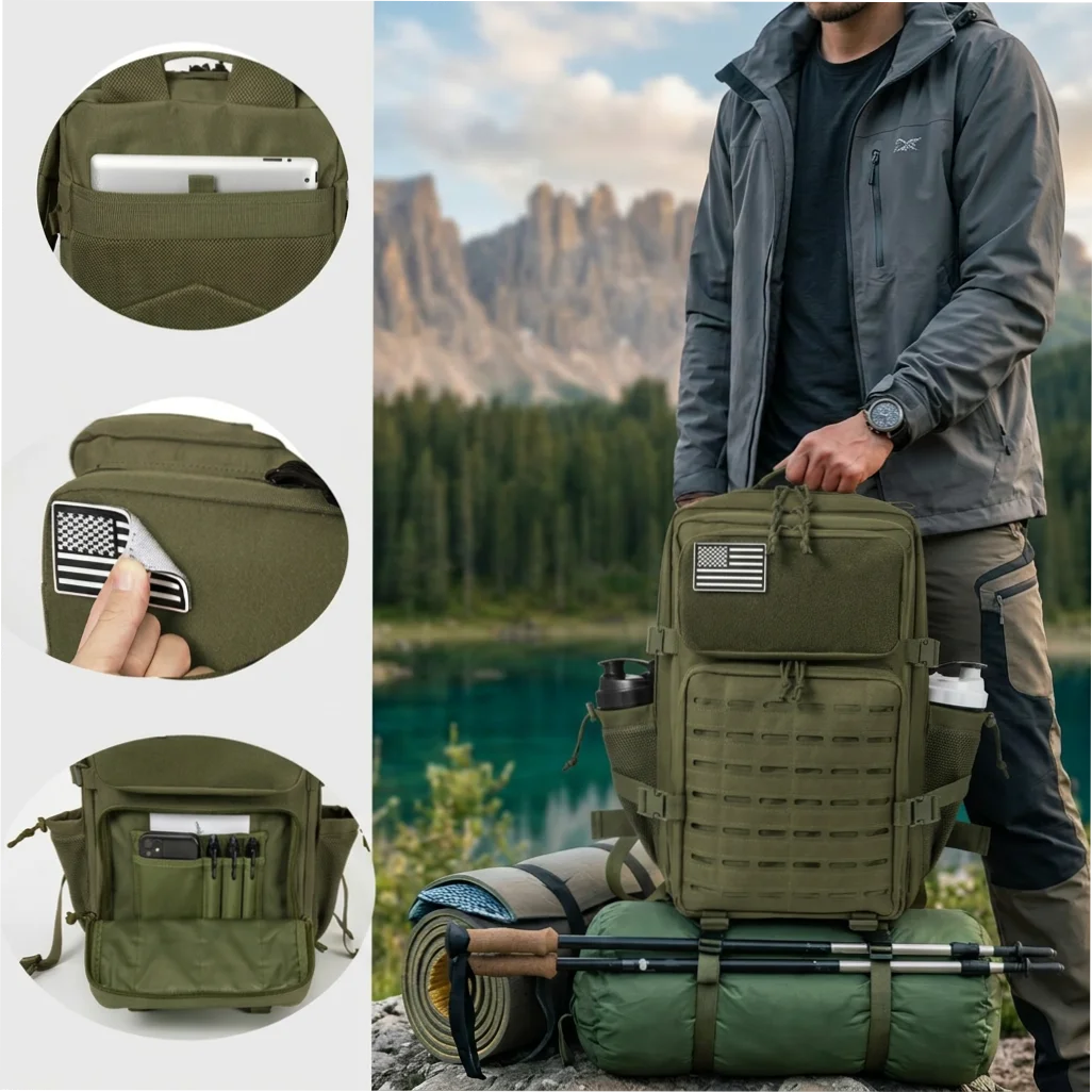 ReFire Gear 45L Tactical Hunting Backpack With MOLLE Webbing System