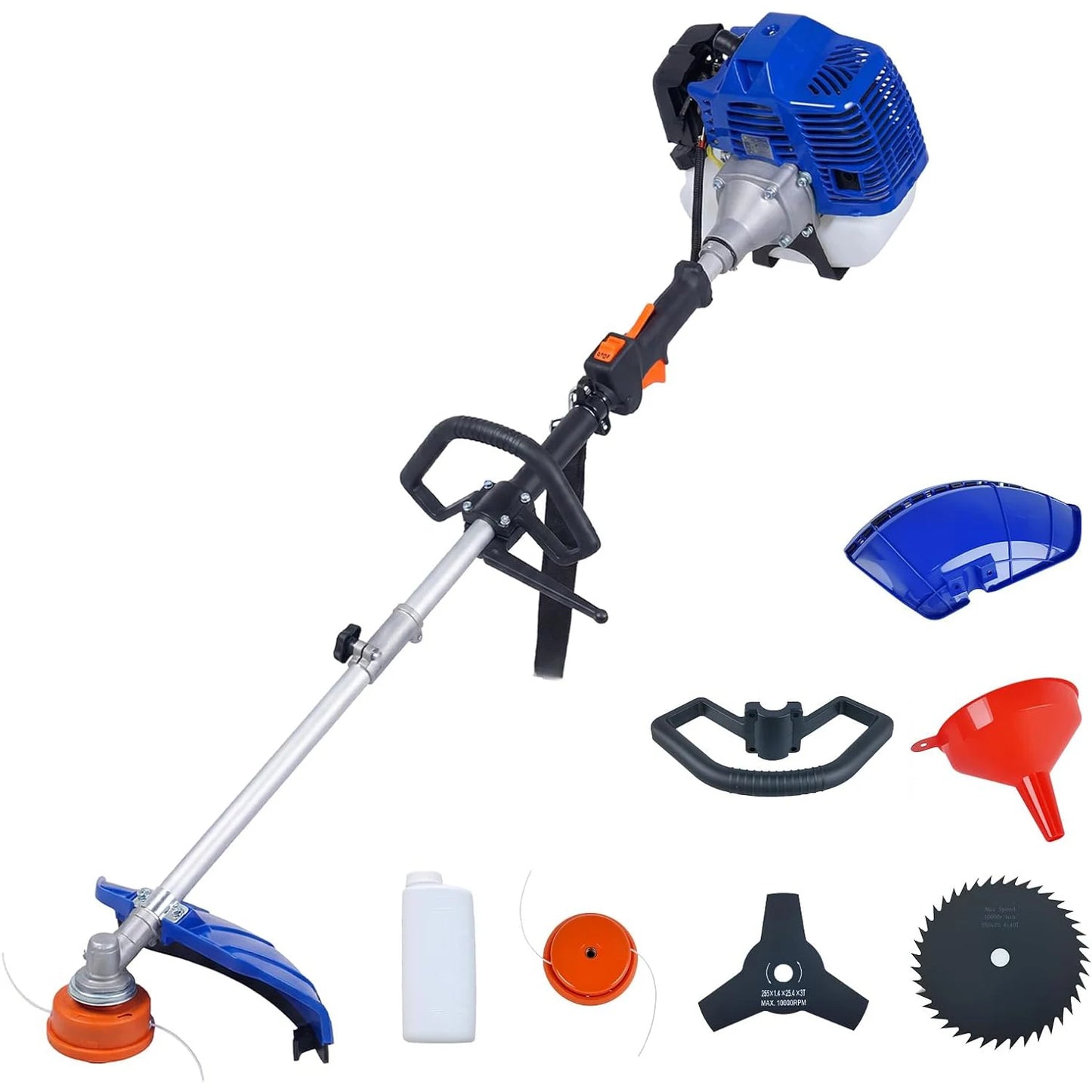HiMISS Gas Powered 43cc 3 In 1 Weed Wacker Trimmer Edger