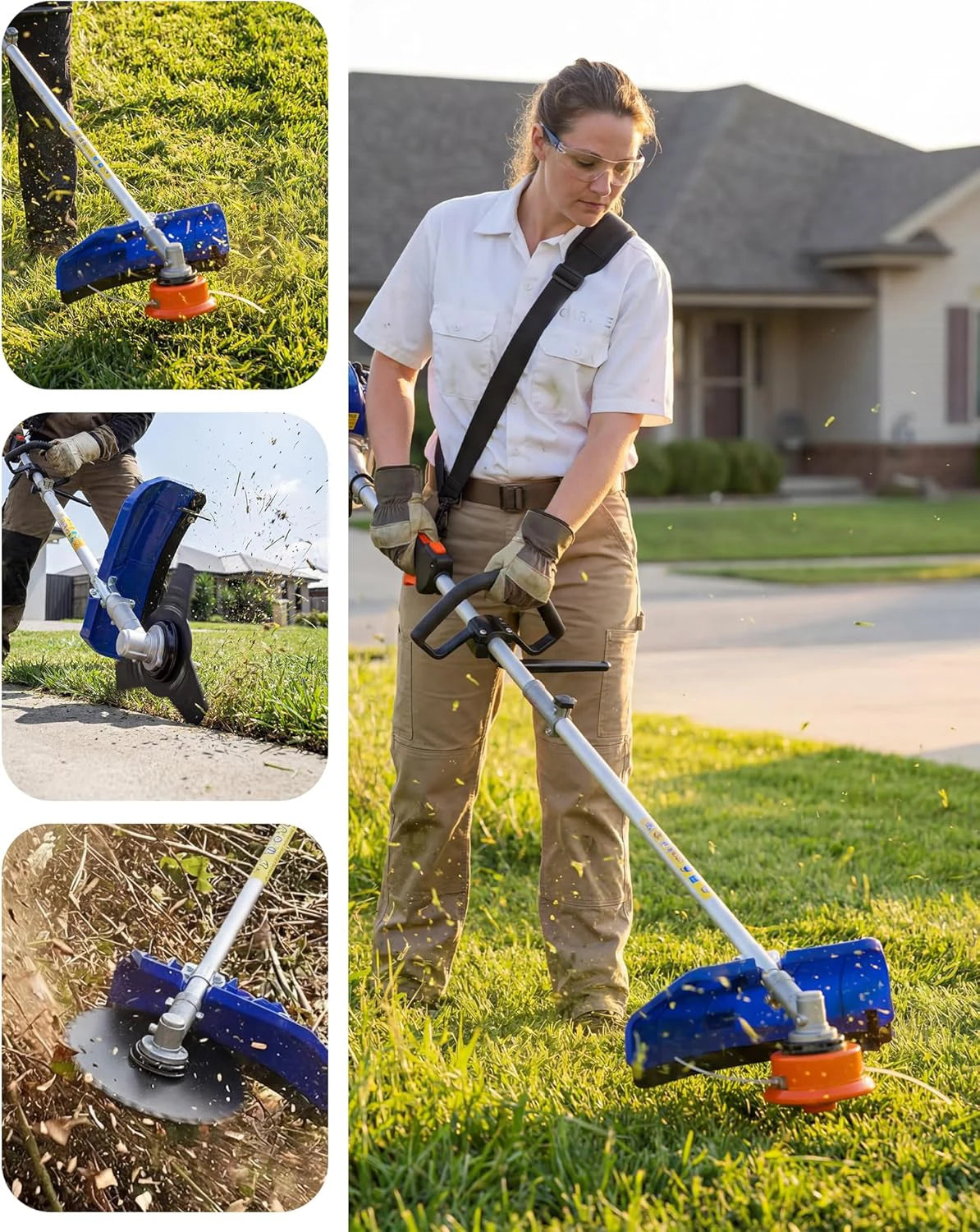 HiMISS Gas Powered 43cc 3 In 1 Weed Wacker Trimmer Edger