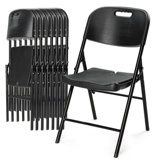 HDPE Folding Chair Weather Resistant Outdoor Indoor Patio Garden 350 Lbs 8 Pack