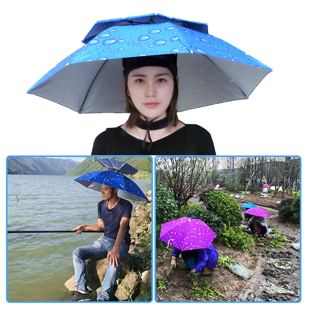 Shunmaii Portable Foldable Fishing Sunshade Umbrella Hat UV Protection