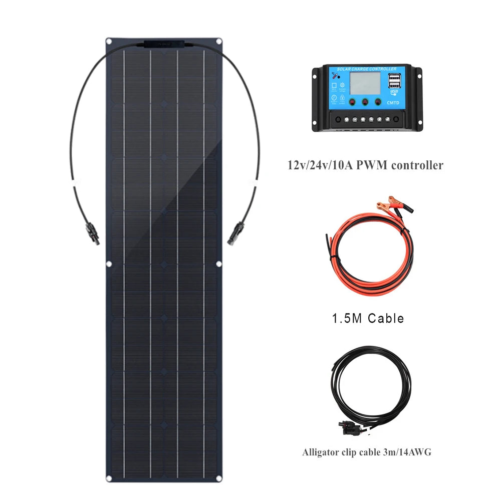 WUZECK 50W Solar Panel Kit for 12V 24V Systems Outdoor
