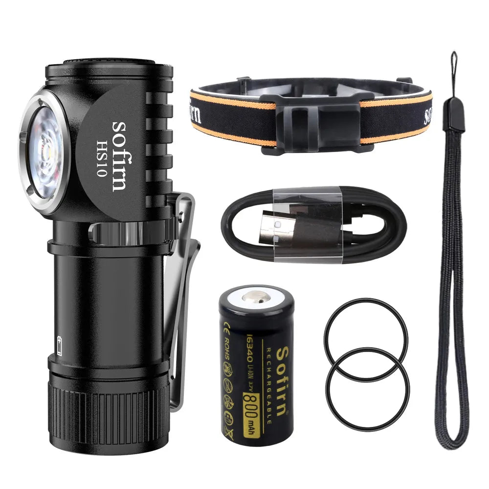 Sofirn HS10 USB C Rechargeable Headlamp 1100 Lumen Magnet Tail