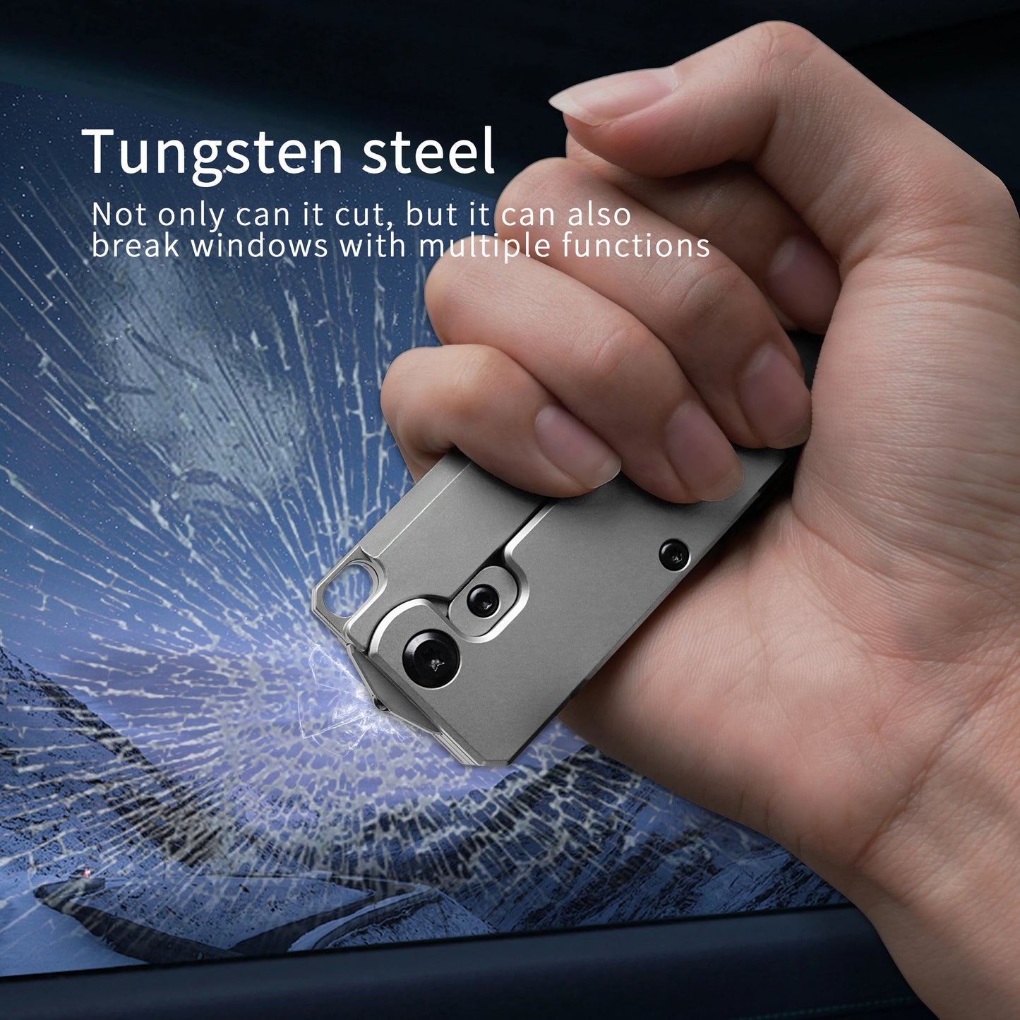 TGZUO Titanium Utility Knife Dual Purpose EDC Camping Tool