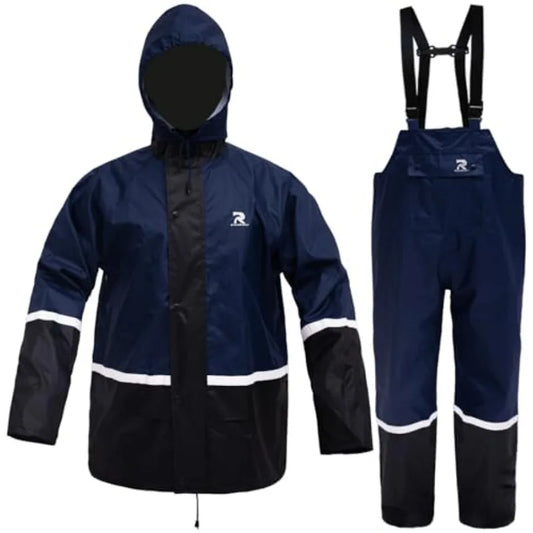 Waterproof High Visibility Rain Gear for Men Jacket and Bib