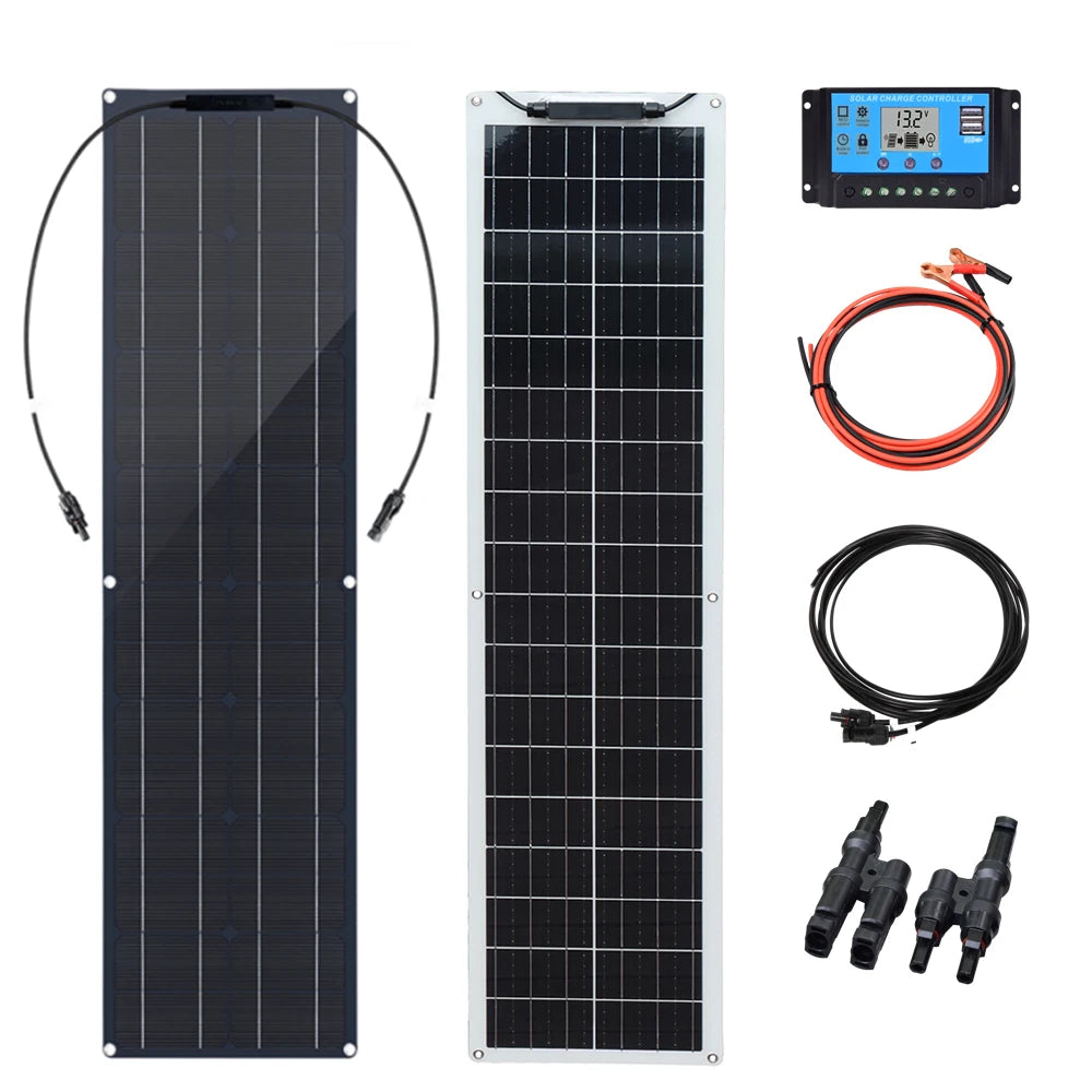 WUZECK 50W Solar Panel Kit for 12V 24V Systems Outdoor