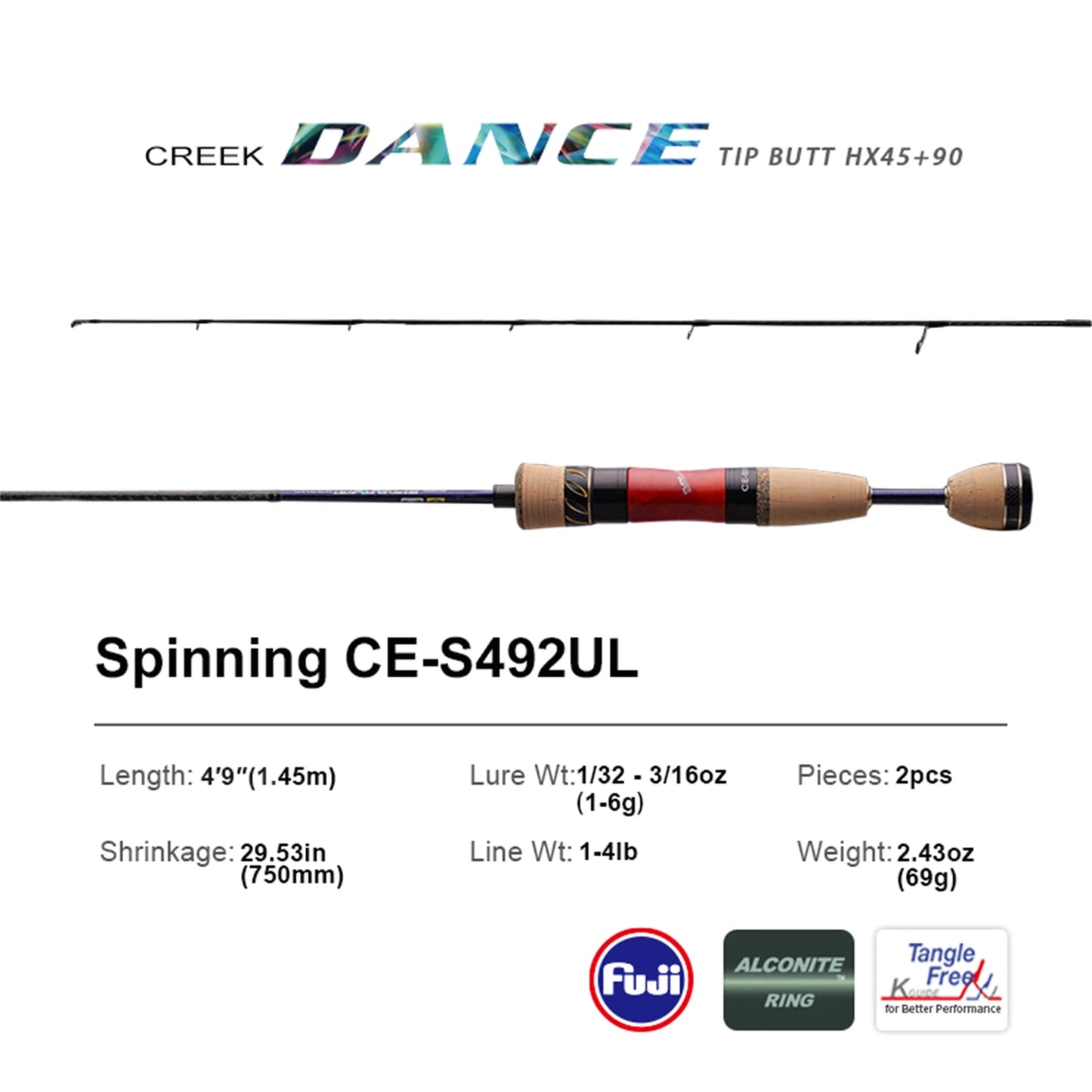 PureLure Trout Fishing Rod BFS Casting UL Spinning Travel Rod