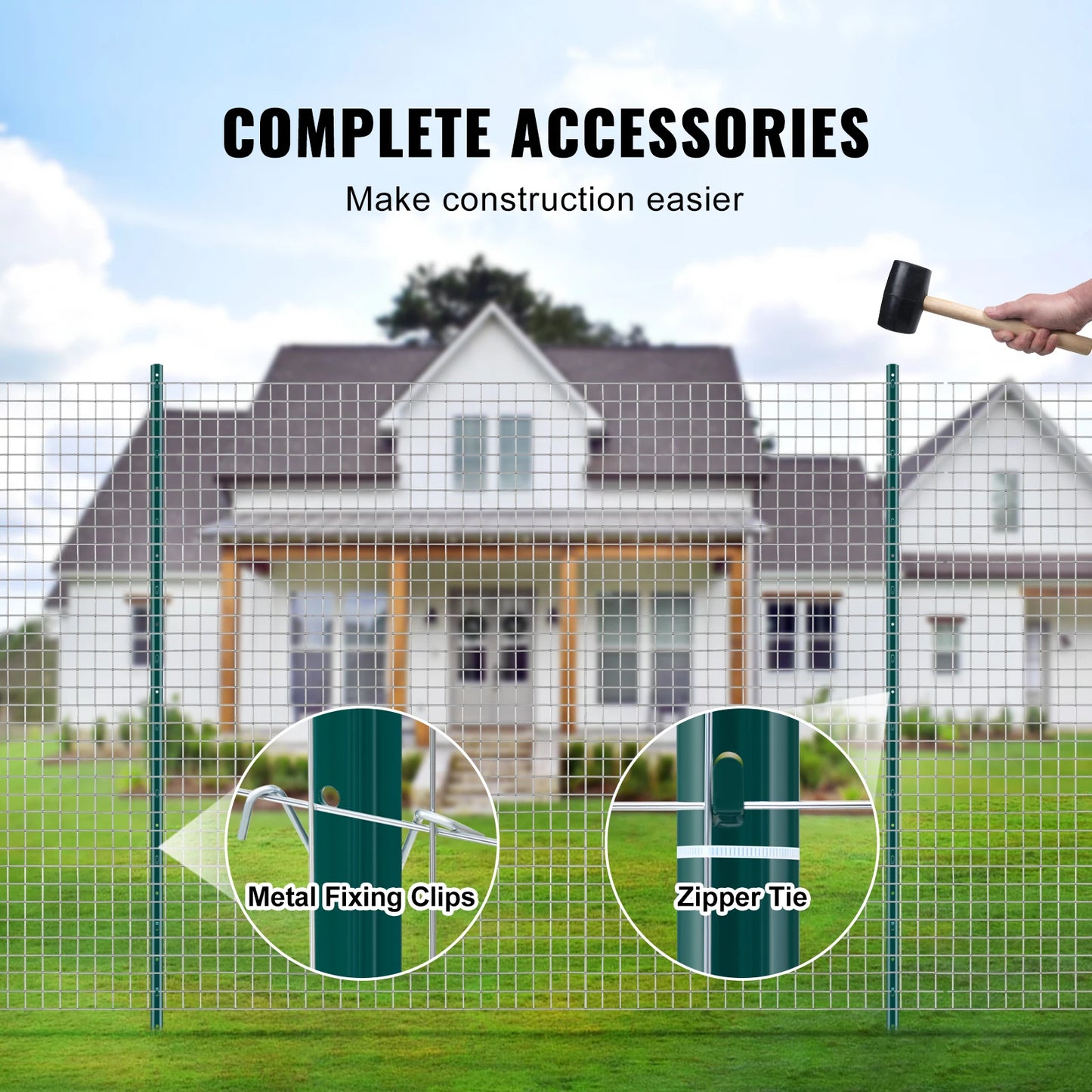 SucceBuy Fence Post T-Post Heavy Duty Metal Fence Post Sturdy Steel Fence Stakes for Garden Yard Lawn Farms Outdoor Wire Fencing