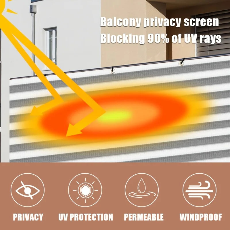 Privacy Fence, Plant Shade Netting, Shade Cloth, High-Density Polyethylene Uv-Resistant Net with Breathable Mesh and Grommets, Ideal for Garden Use