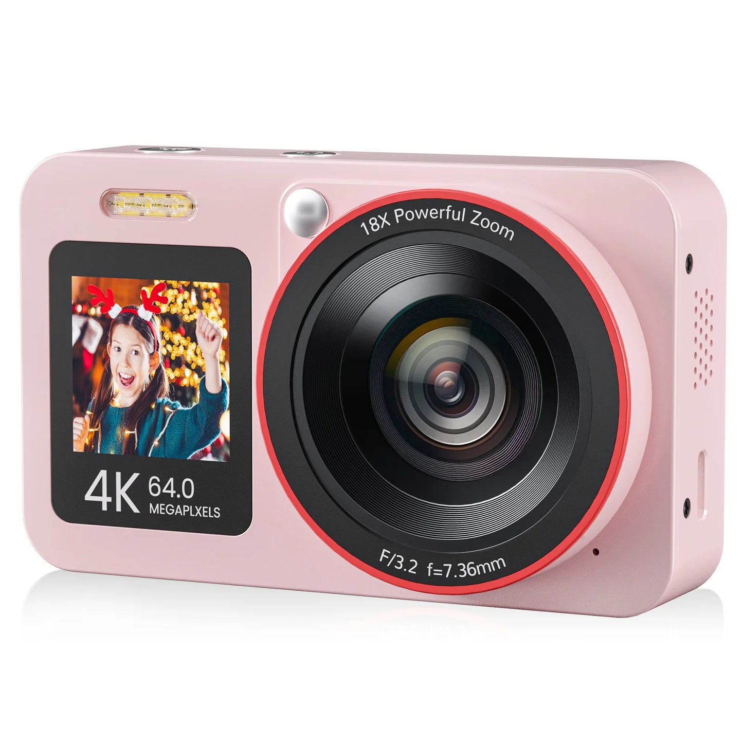 Digital Camera FHD 4K 64MP Dual Screen 64GB Card Pro